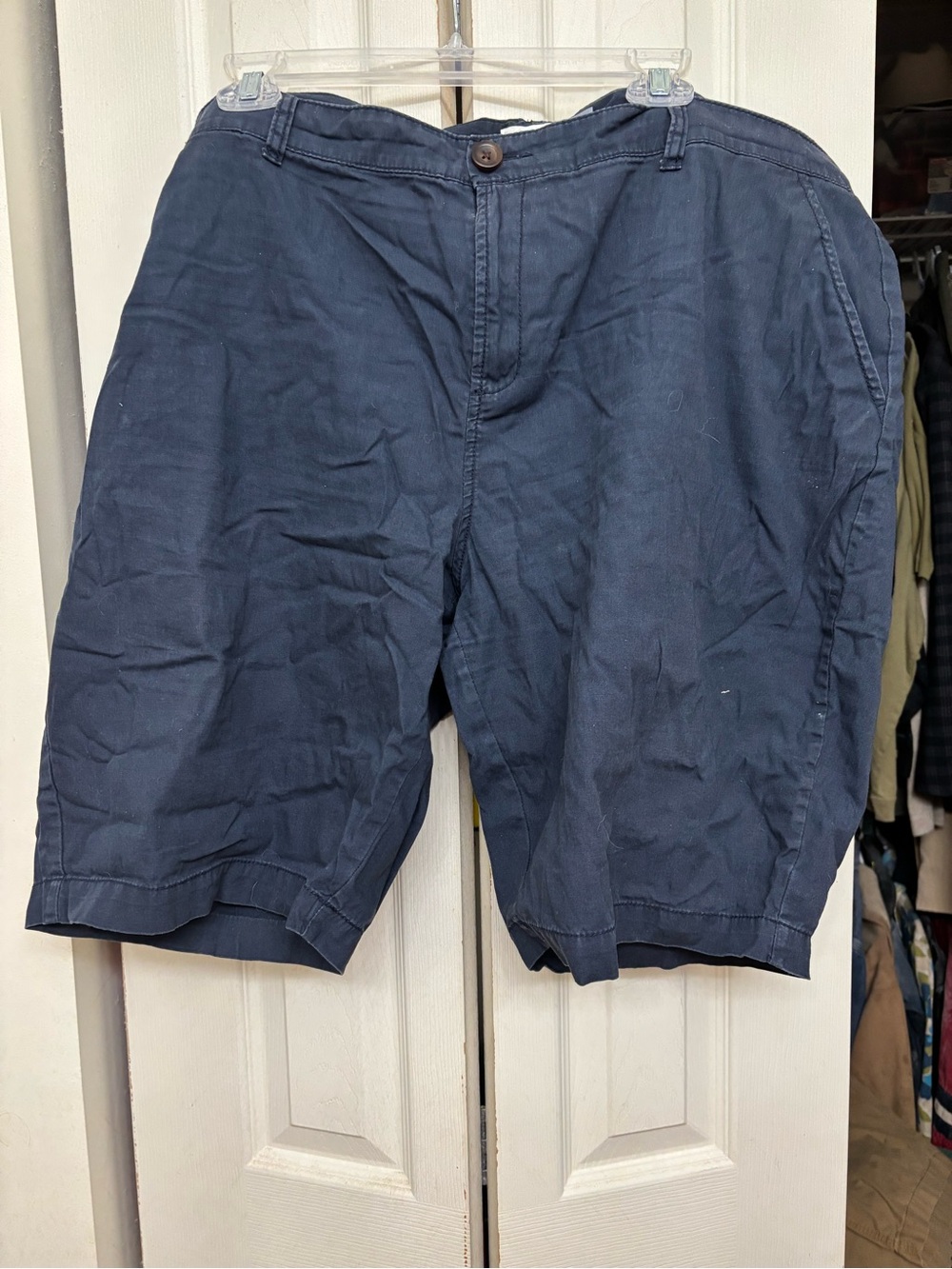 Womens Navy Cotton Casual Shorts old navy